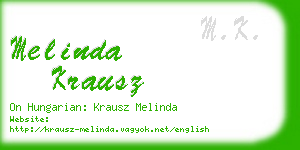 melinda krausz business card